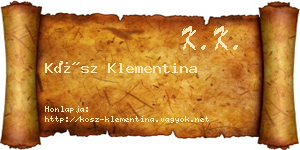Kósz Klementina névjegykártya